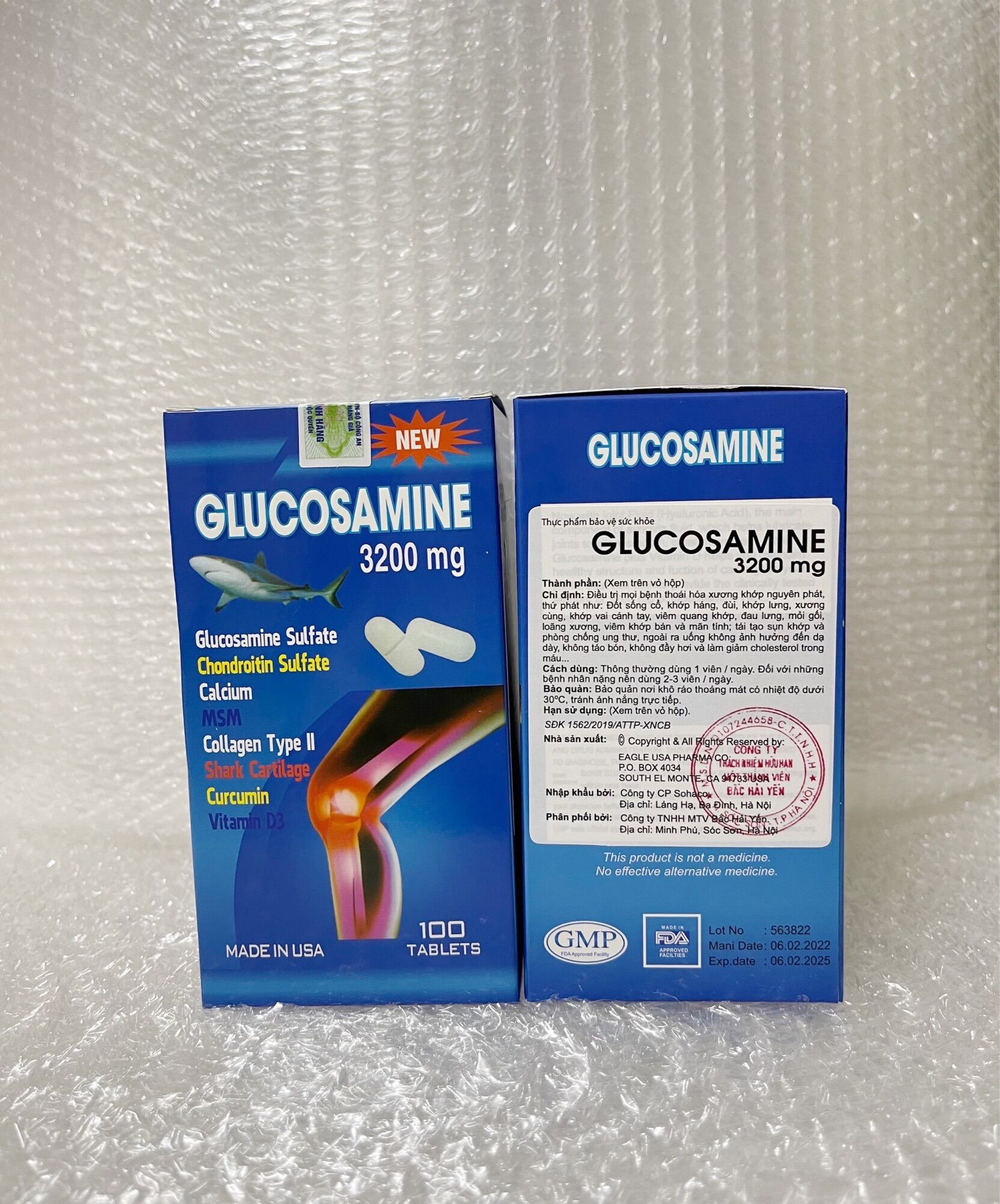 Thực phẩm bảo vệ sức khỏe glucosamine 3200mg