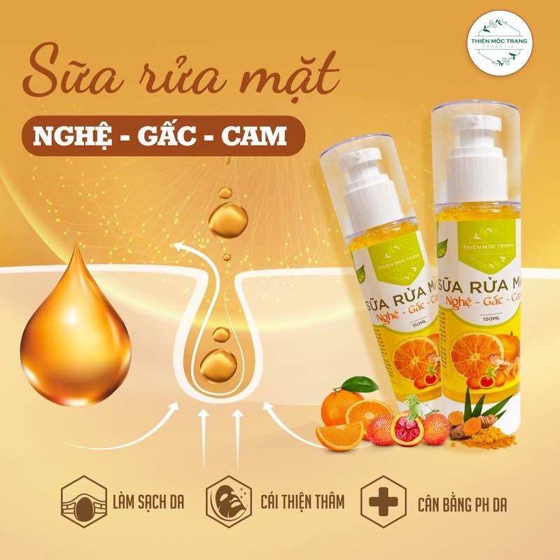 Sữa rửa mặt nghệ - gấc - cam