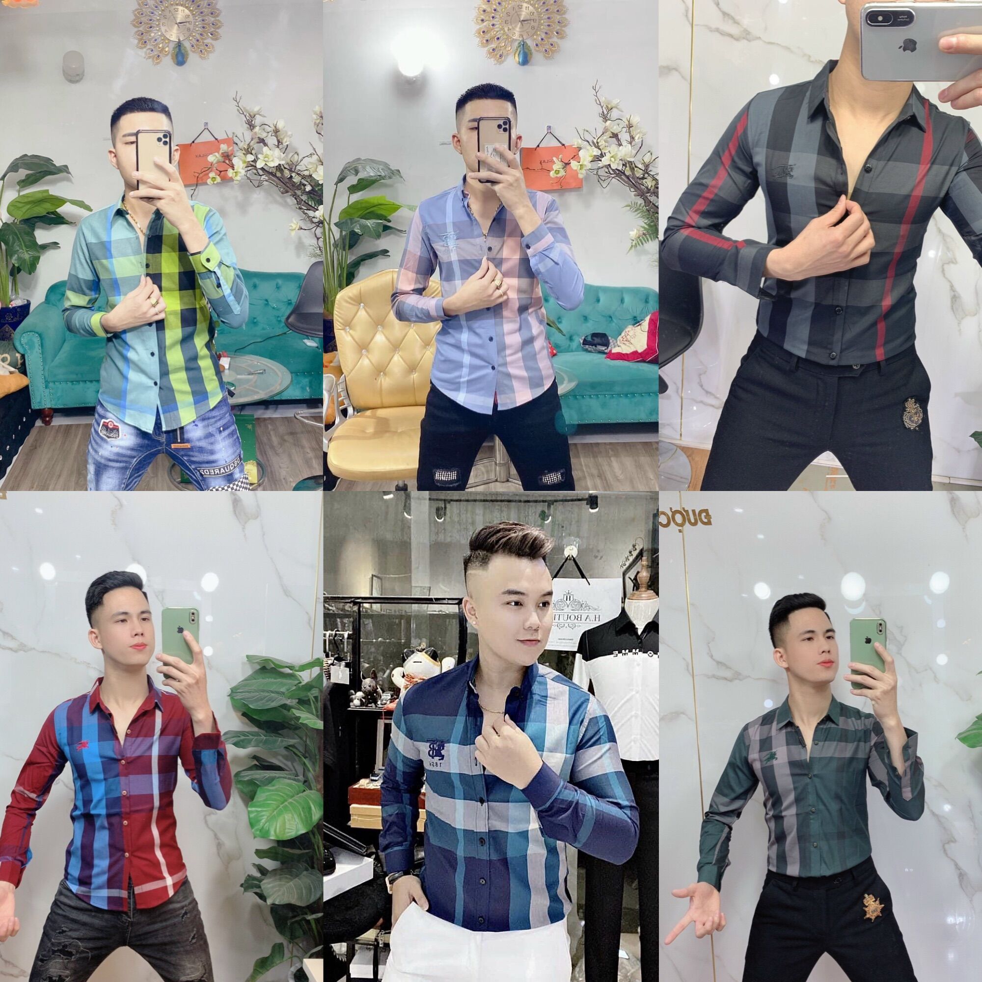 Áo sơ mi kẻ bbr hàng super