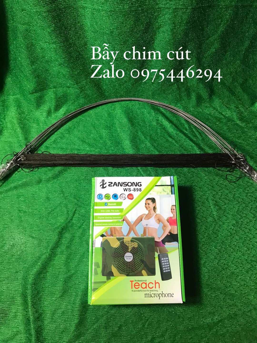 Combo bộ bẫy chim cút . gồm loa ws898+ 10 cung cút