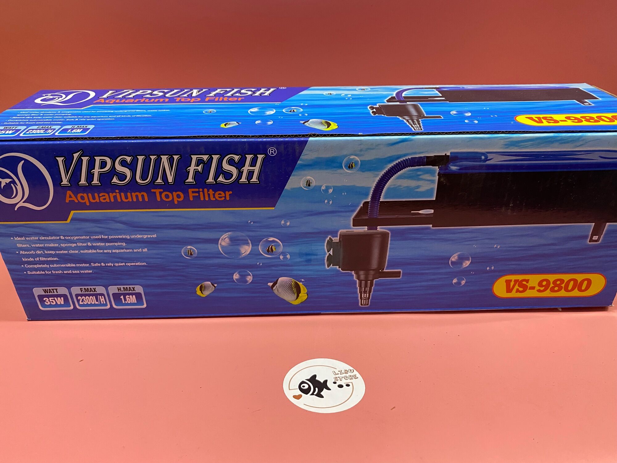 Bộ máy bơm + hộp lọc nước vipsun vs-9800 cho hồ cá cảnh - bơm chìm lọc nước vs 9800