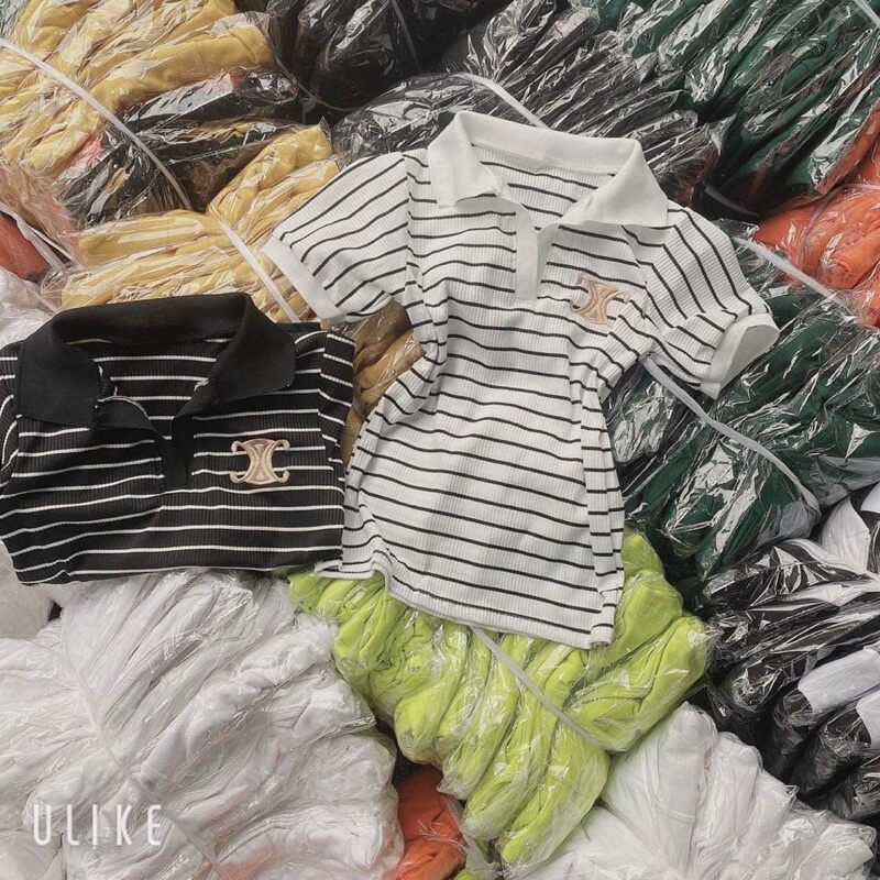 ÁO THUN NỮ CHẤT THUN GÂN MỊN CỔ TRỤ L120