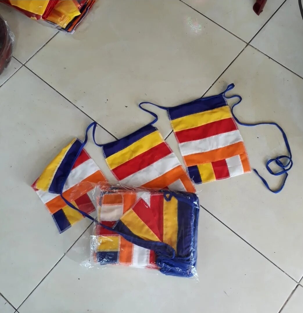 [HCM ] CỜ DÂY PHẬT GIÁO  50 CÁI/BỊCH