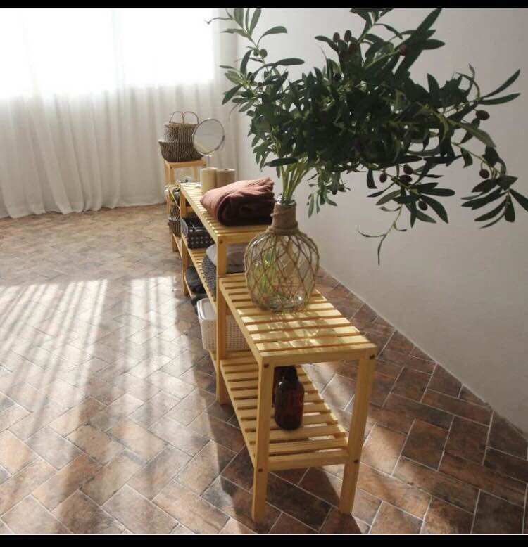 Kệ dép gỗ thông trắng (ngang 80cm sâu 32cm) nhiều tầng