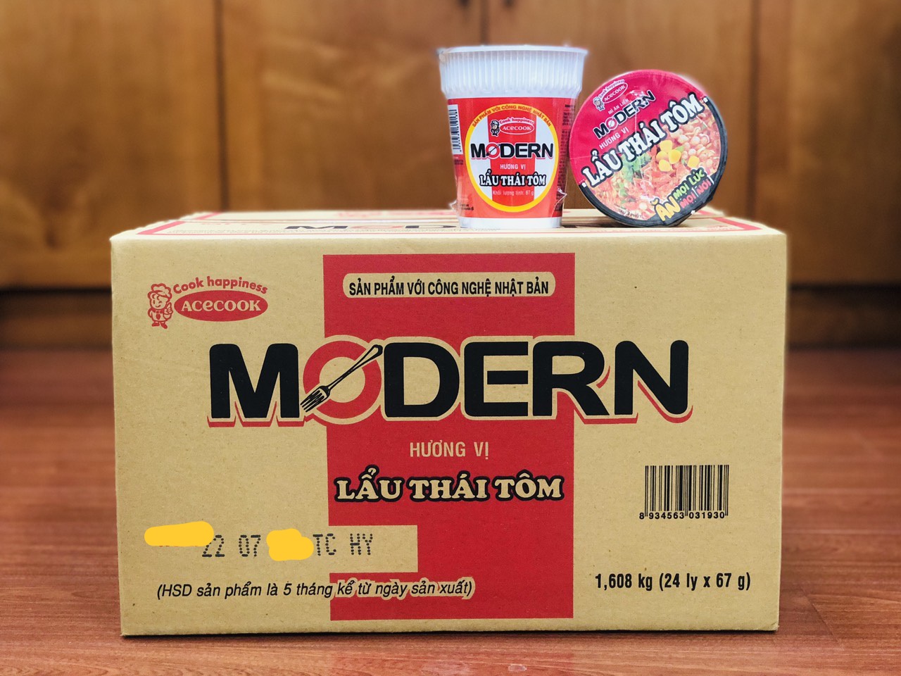 MỲ LY MORDEN LẨU THÁI TÔM 67gr (lẻ/thùng)