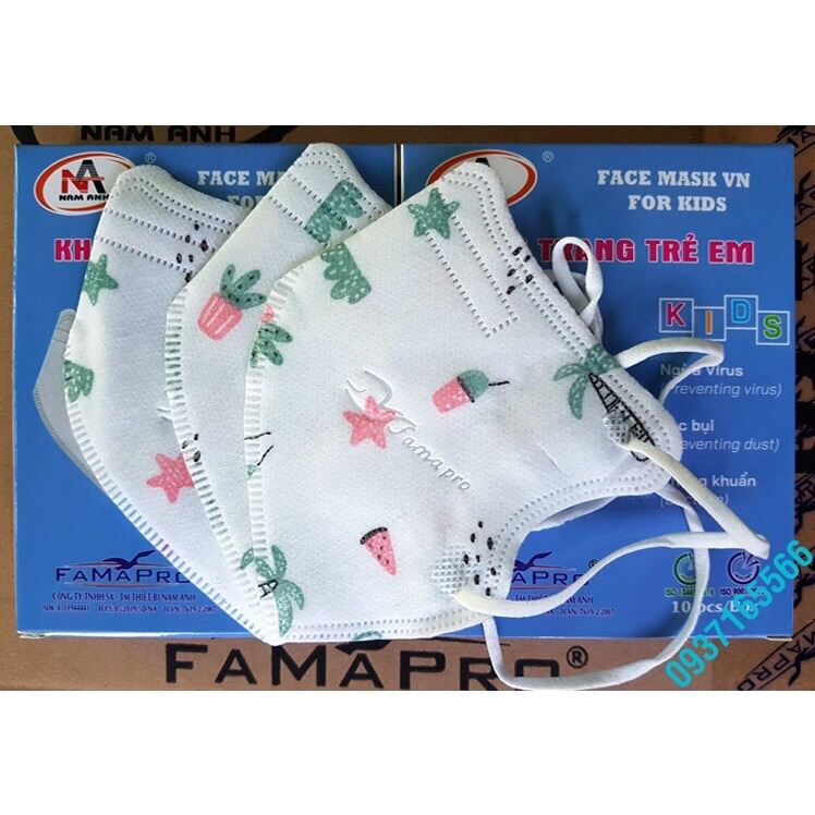 50 cái khẩu trang VN kids mask Famapro trẻ em từ 3-10 tuổi nhiều hoạ tiết/ khẩu trang trẻ em Famapro nhập khẩu