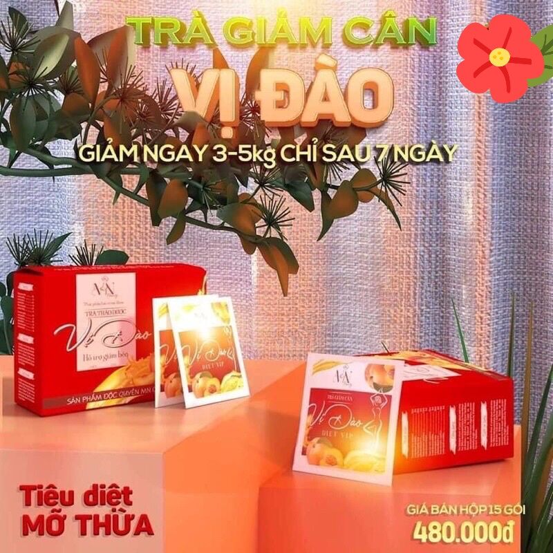 Trà giảm cân vị đào đông anh