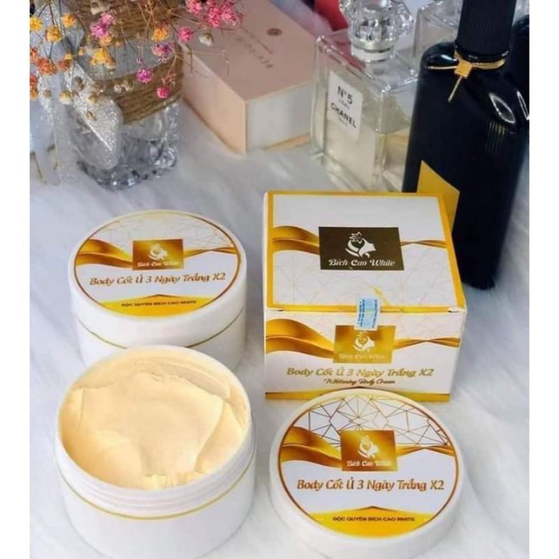 Kem Body cốt ủ 3 ngày trắng Bích Cao White.Kem làm trắng body