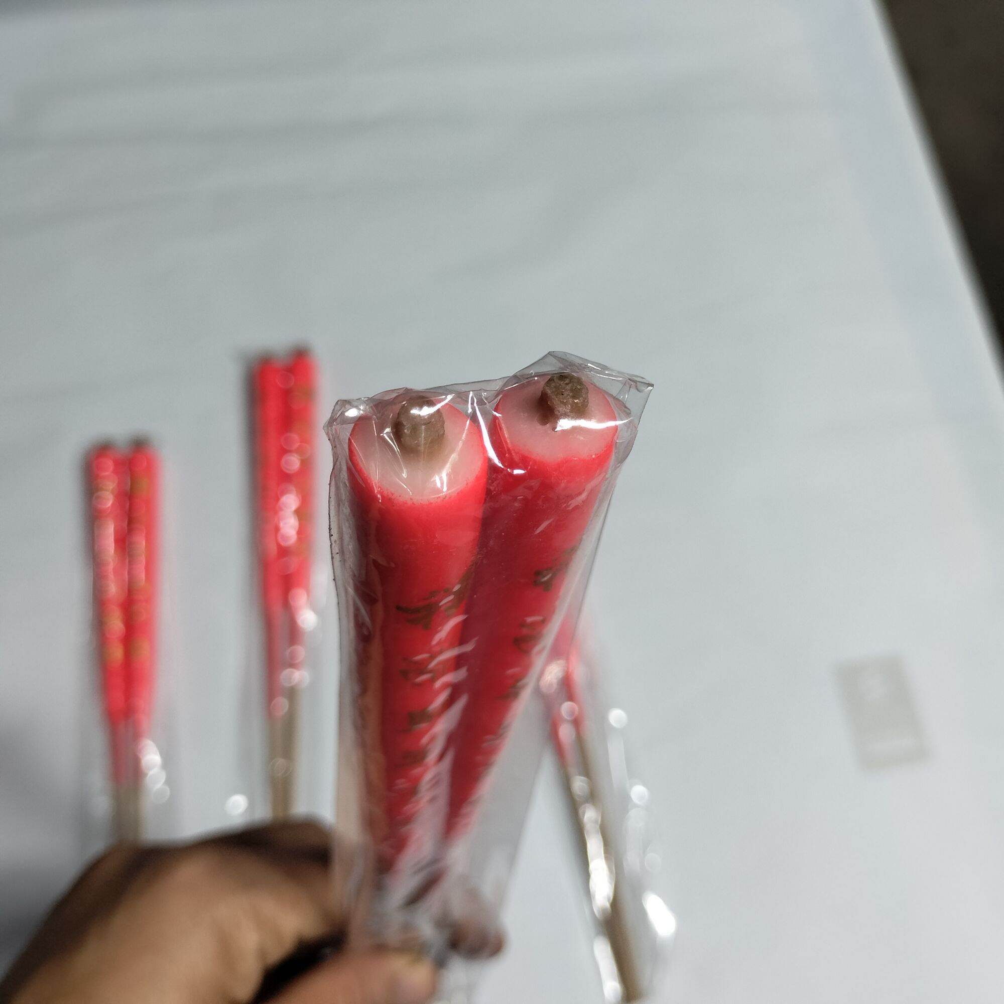 (Giá sỉ 50 cặp)Đèn cầy gió đốt ngoài trời không tắt 25 cm