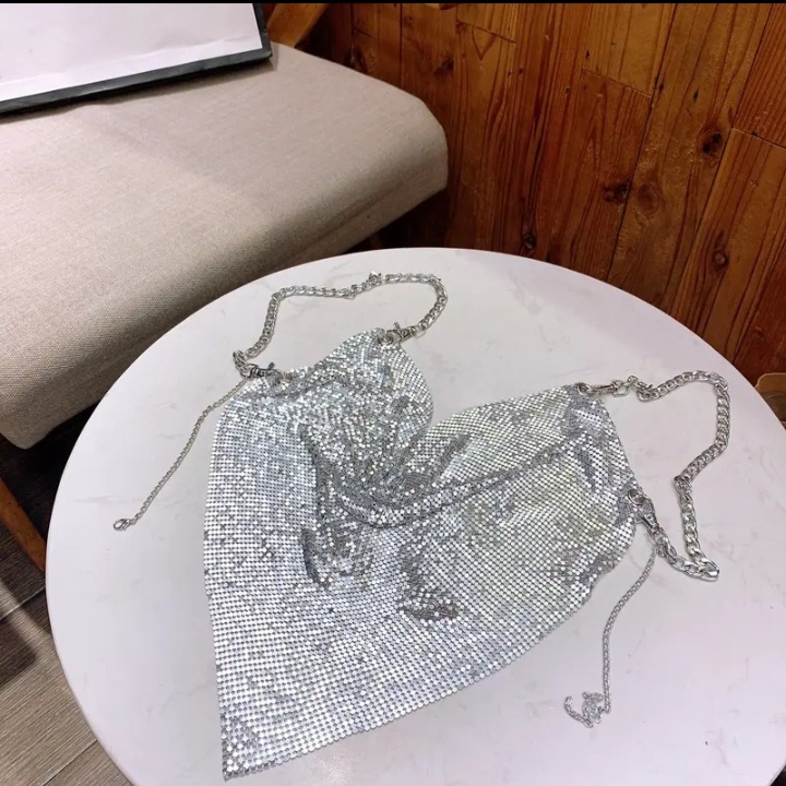 Áo hai dây bling bling cổ đổ vải trơn