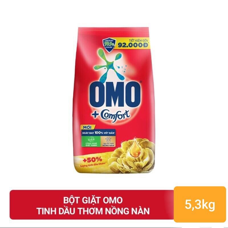 Bột giặt omo comfort tinh dầu thơm 5.3kg