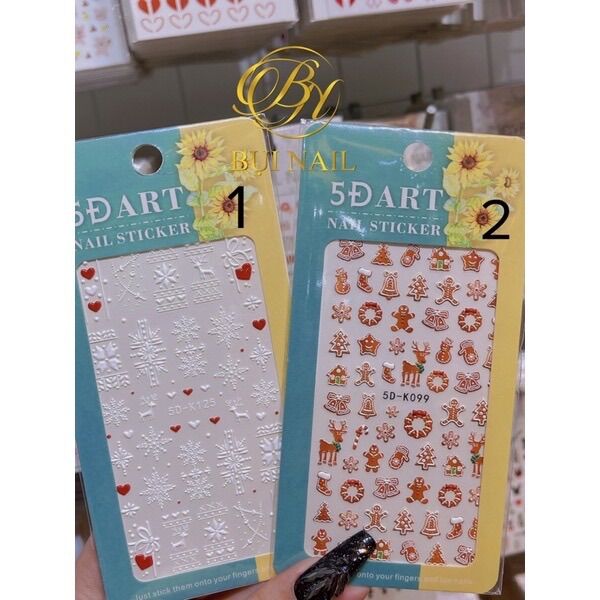 STICKER DÁN HÌNH NOEL 5D NỔI