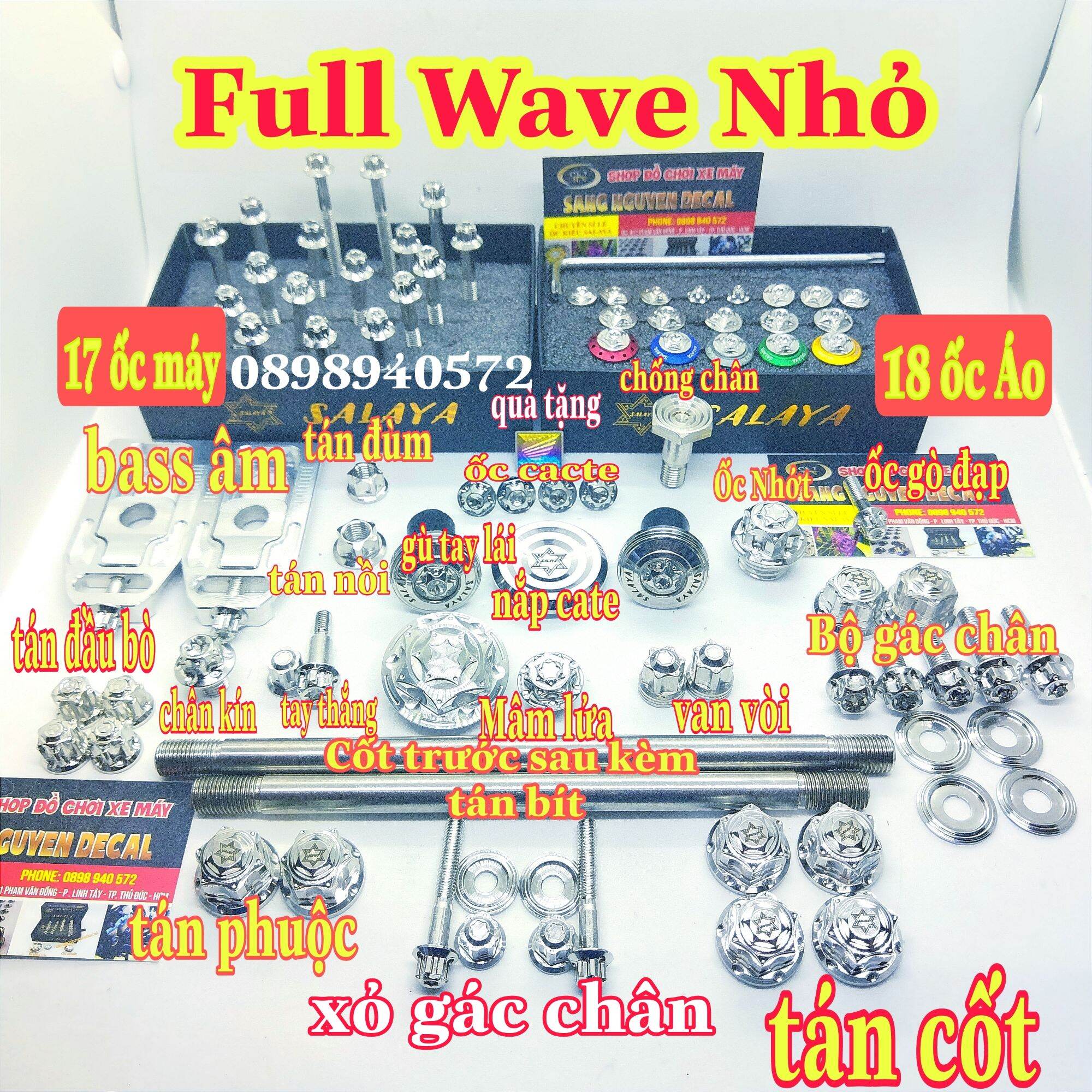 full ốc salaya xe wave nhỏ