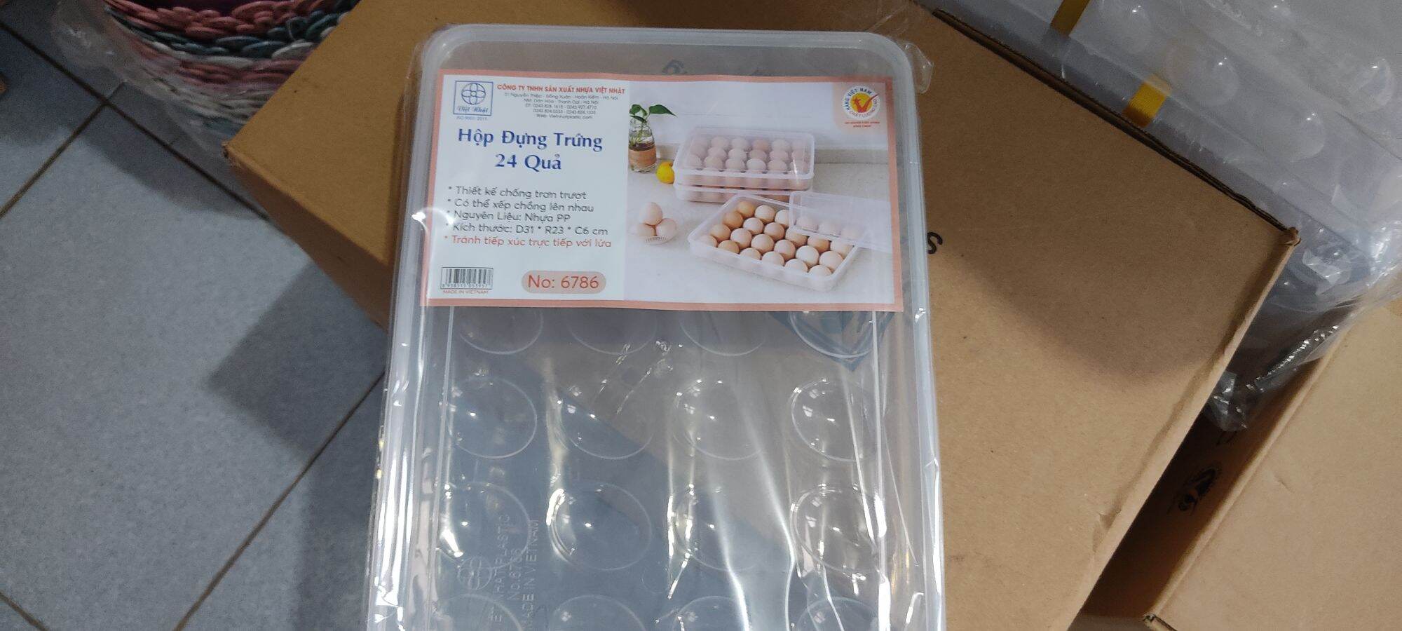 Khay đựng trứng có nắp đậy - Hàng Nhật nội địa
