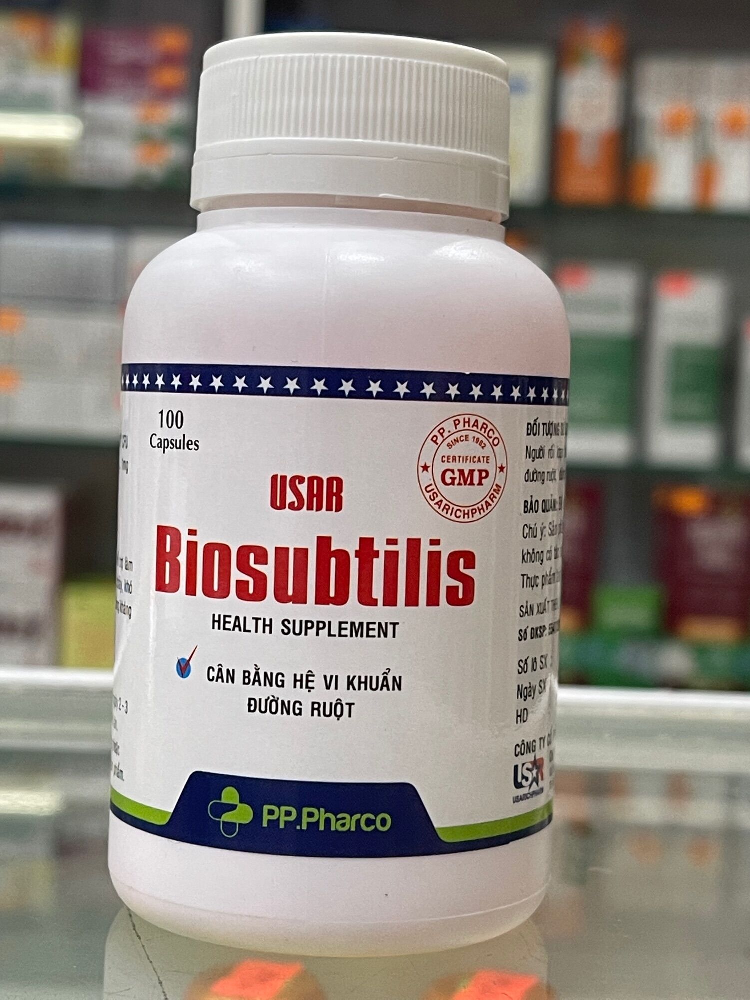 Usar Biosubtilis - 100 viên - cân bằng hệ vi khuẩn đường ruột
