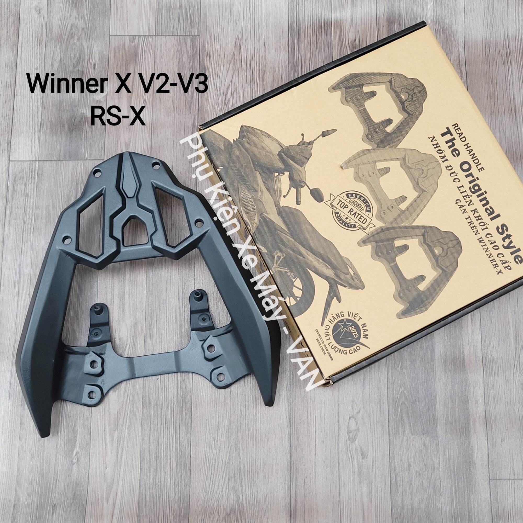 Cảng tay dắt winner x v2-v3 kiểu robot sơn đen & carbon chính hãng
