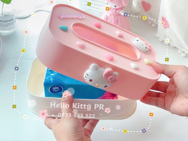 HỘP ĐỰNG KHĂN GIẤY HELLO KITTY - DORAEMON