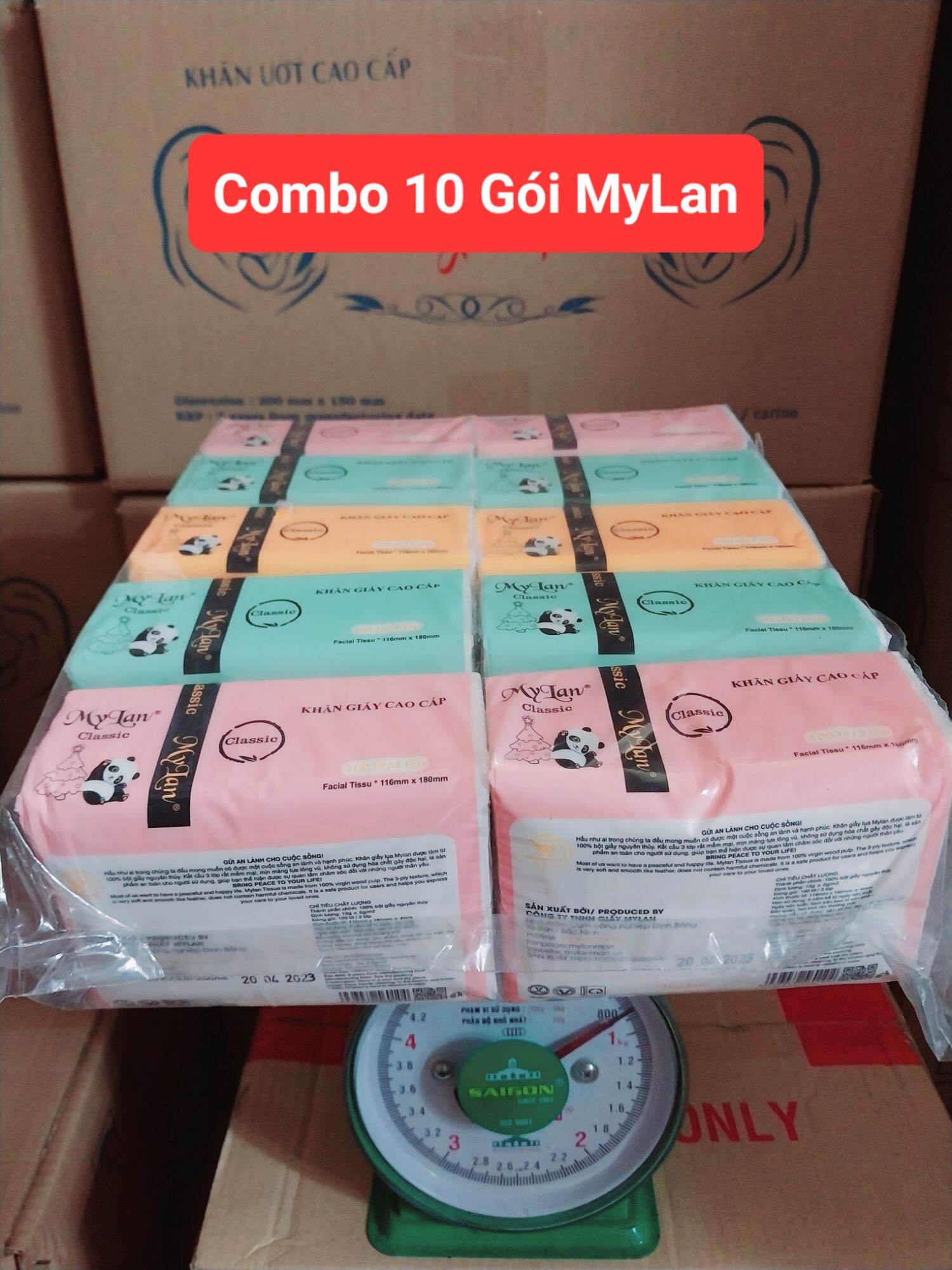 COMBO 10 GÓI GIẤY RÚT MYLAN 100 Tờ/ 3 Lớp