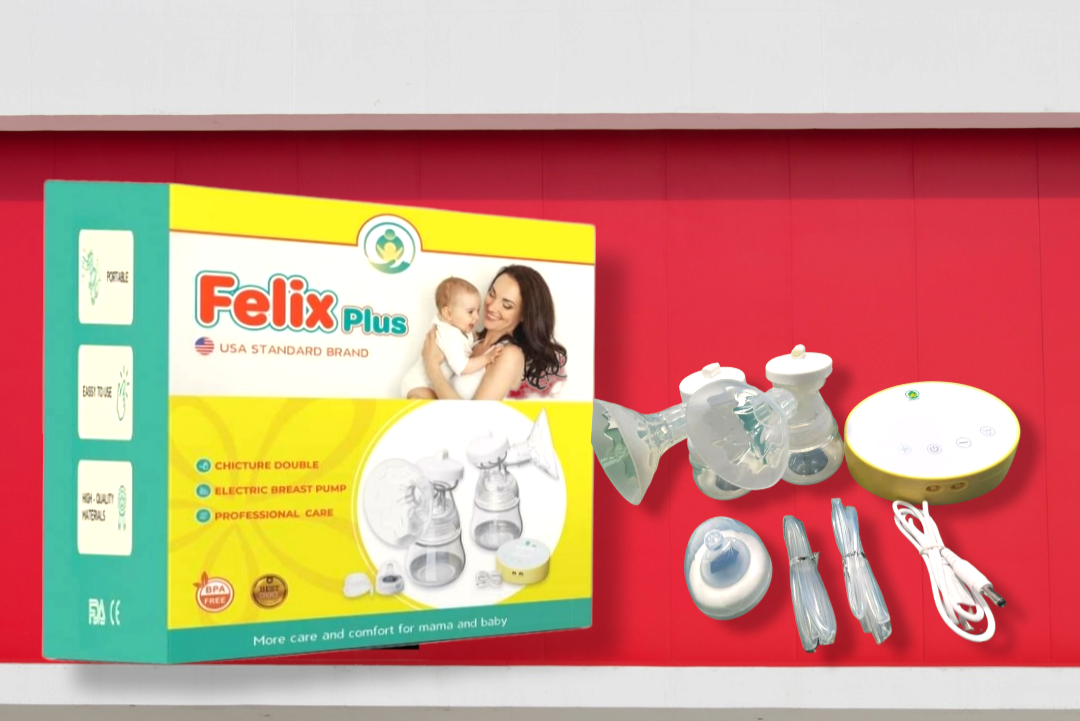 [HCM]Máy Hút Sữa Điện Đôi FELIX PLUS Bảo Hành 12 Tháng ( CÓ PIN TÍCH ĐIỆN)
