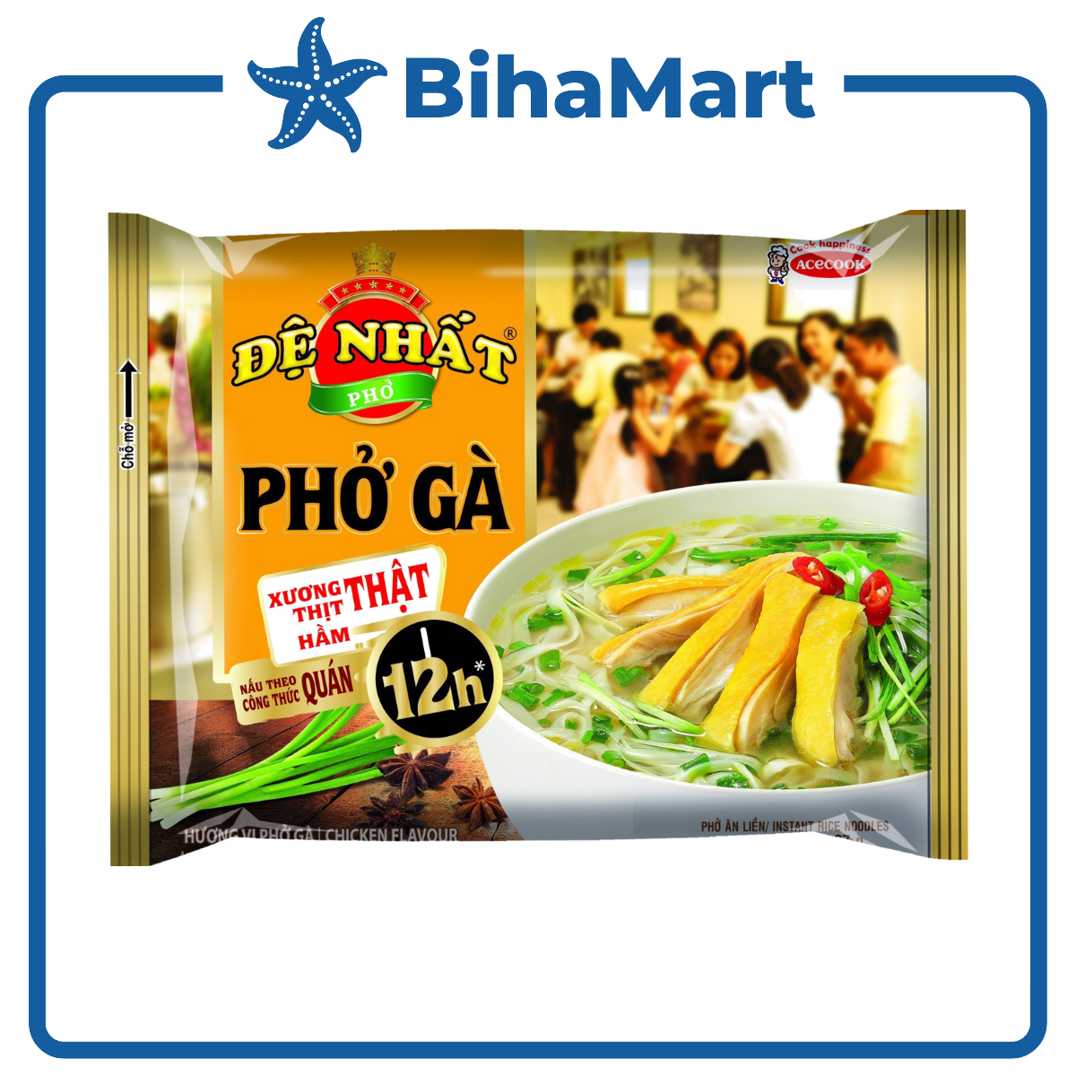 [SET 5 GÓI] - ACECOOK - Đệ Nhất phở hương vị Phở Gà, phở gà Đệ Nhất Acecook, phở gà Acecook Đệ Nhất phở ăn liền (65g/gói)