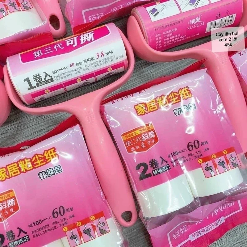 Cây lăn bụi combo 1 cây lăn+ 2 cuộn