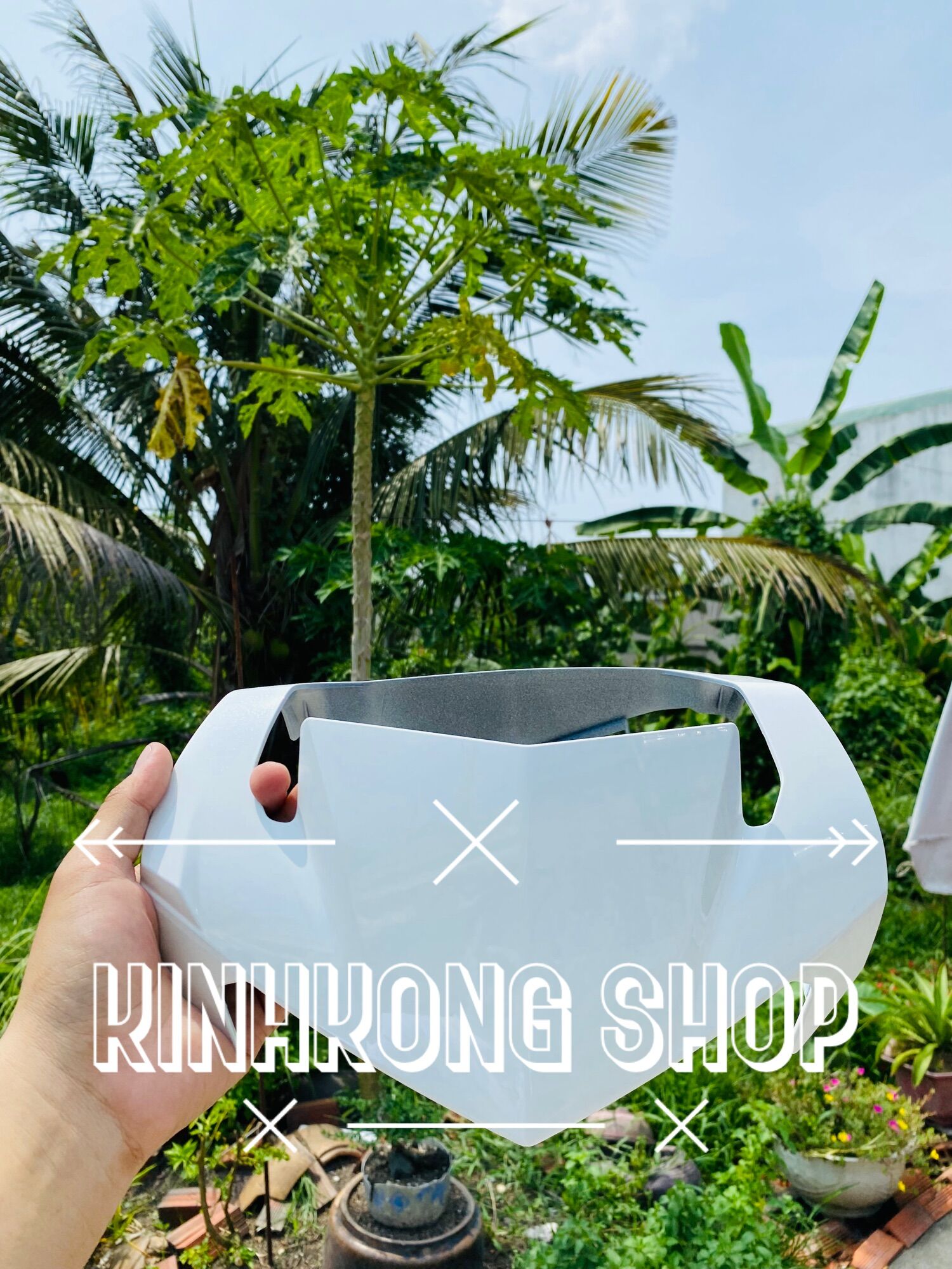 Ốp đầu ex 150 zin chính hãng - màu trắng