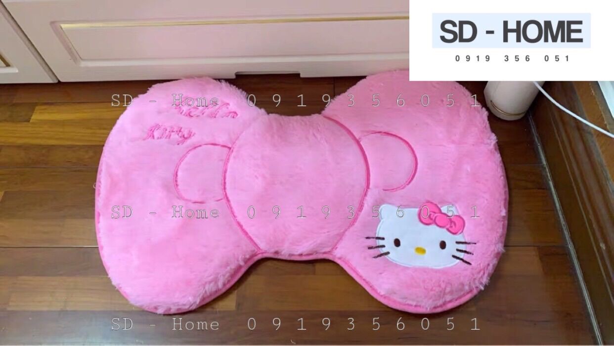 Thảm Dậm Chân Hình Nơ Kitty siêu dễ thương