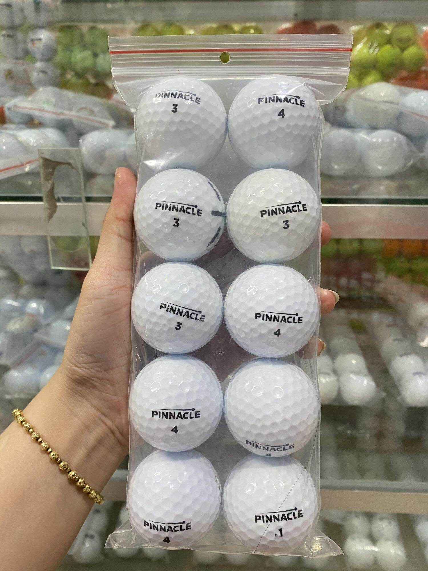 Combo 10 quả bóng golf màu trắng đủ các thương hiệu chính hãng