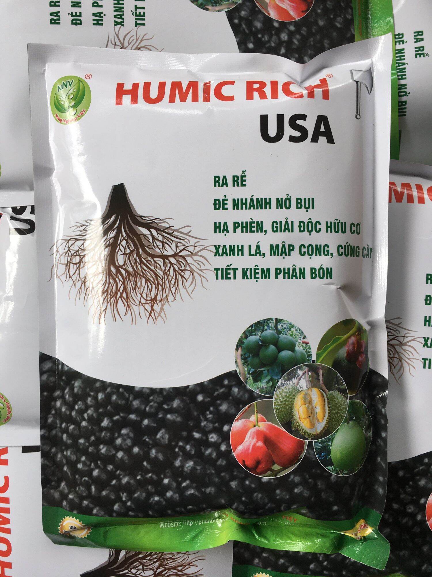 Hai kg phân bón humic rich dạng viên. gói 1kg