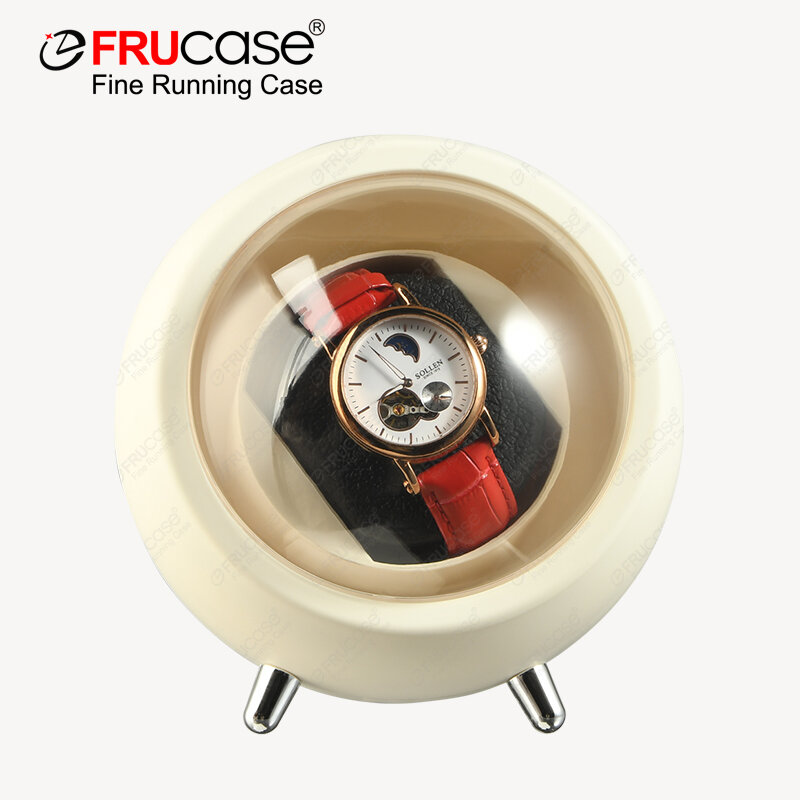 Frucase ABS Watch Winder Hộp đồng hồ tự động có cáp USB Tùy chọn pin Phụ kiện đồng hồ thời trang cho đồng hồ tự động