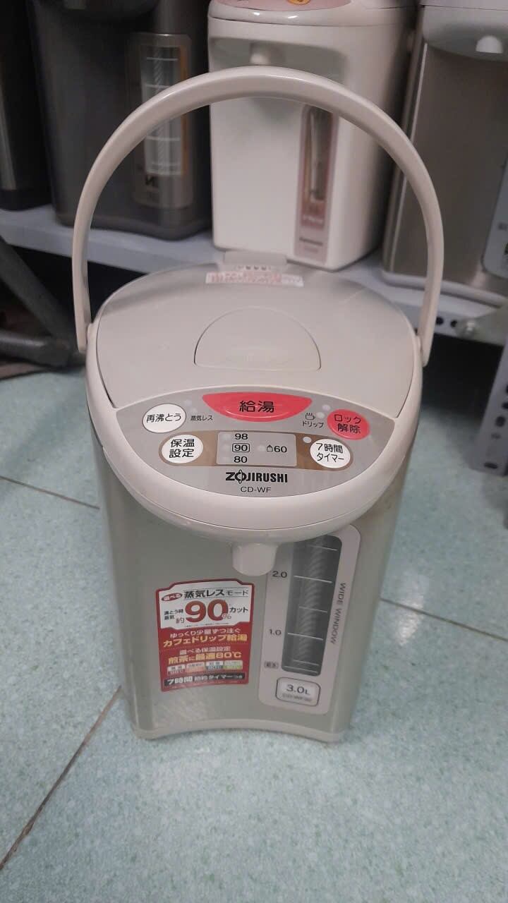 Bình thủy Zojirushi con voi Nhật bãi 3l điện 100v tuyển đẹp, đun nước sôi và giữ nhiệt.