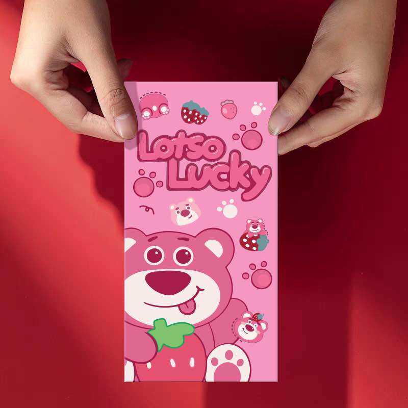 [Freeship Max] Bao lì xì gấu dâu Lotso - HelloKitty PR - Doremon Doraemon
