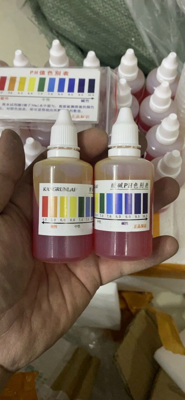 Dung dịch test pH kiểm tra nguồn nước - Thuốc thử ph, dung dịch thử ph 4-10 lọ 50ml universal pH 4-10