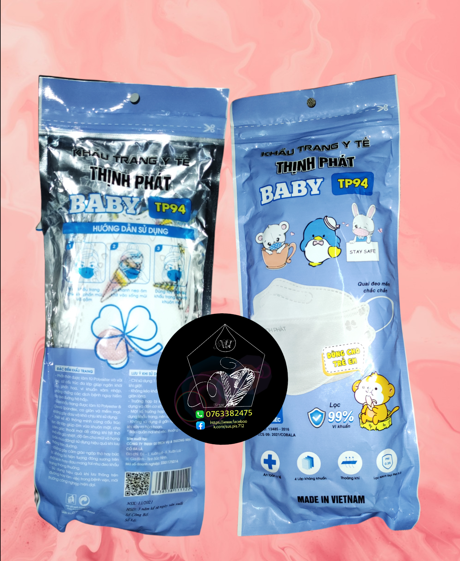 Khẩu trang trẻ em kf94 hàn quốc