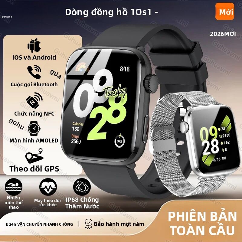 Đồng Hồ Thông Minh iOS Series 11 Mới Unisex Cuộc Gọi Bluetooth GPS NFC Nhịp Tim IP68 Chống Nước Thể Thao Theo Dõi Sức Khỏe Màn Hình AMOLED 1.81′