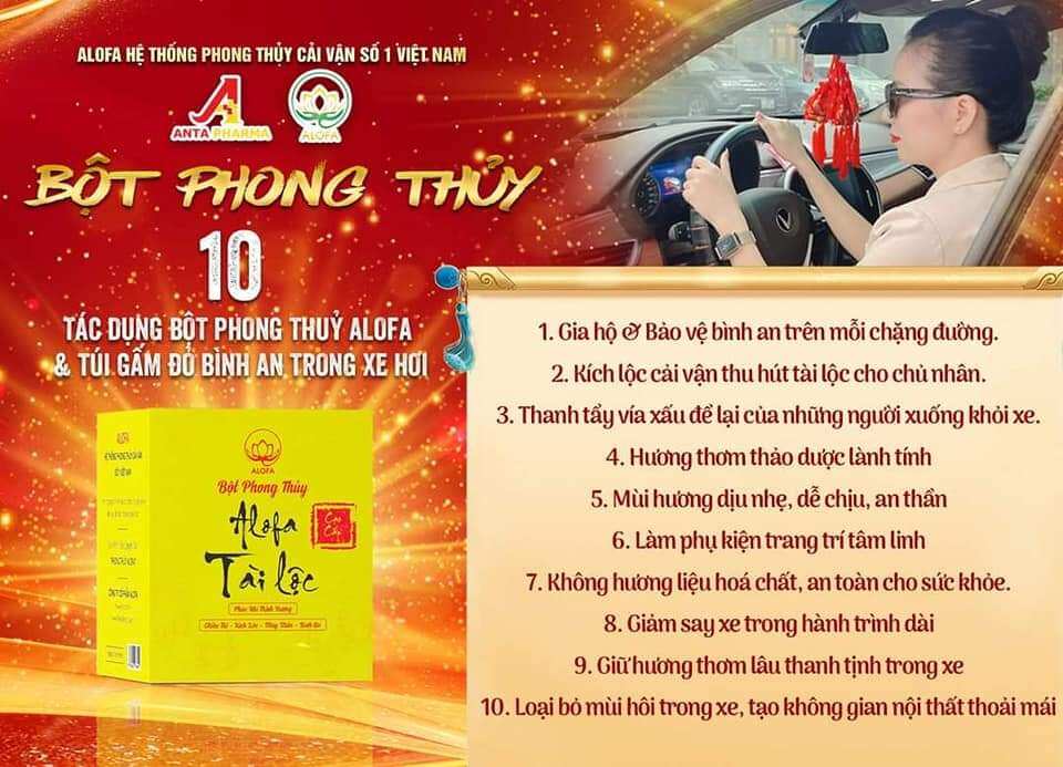 Bột phong thủy alofa  tàilộc chính hãng, date mới