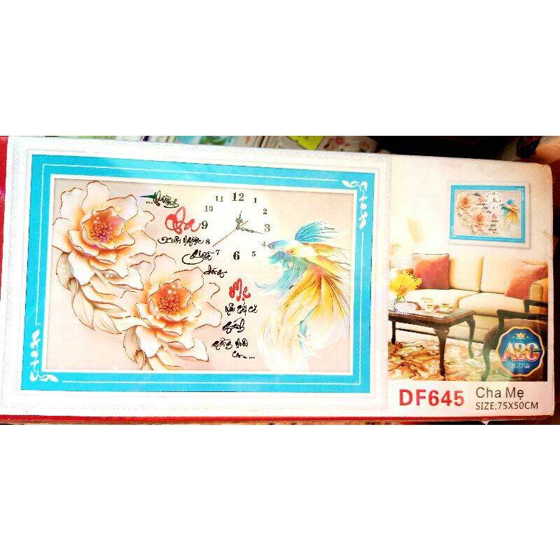 [HCM]Tranh đính đá Cha Mẹ Df645 (75*50) chưa đính