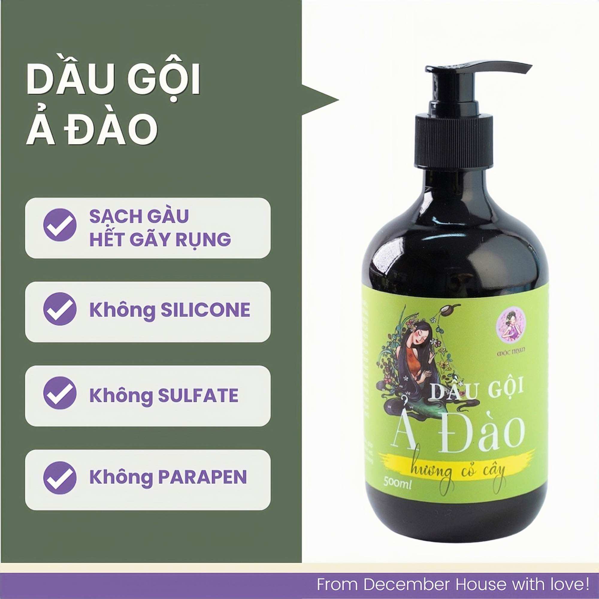 Dầu Gội Bồ Kết Thảo Dược Ả Đào Mộc Nhan Natural