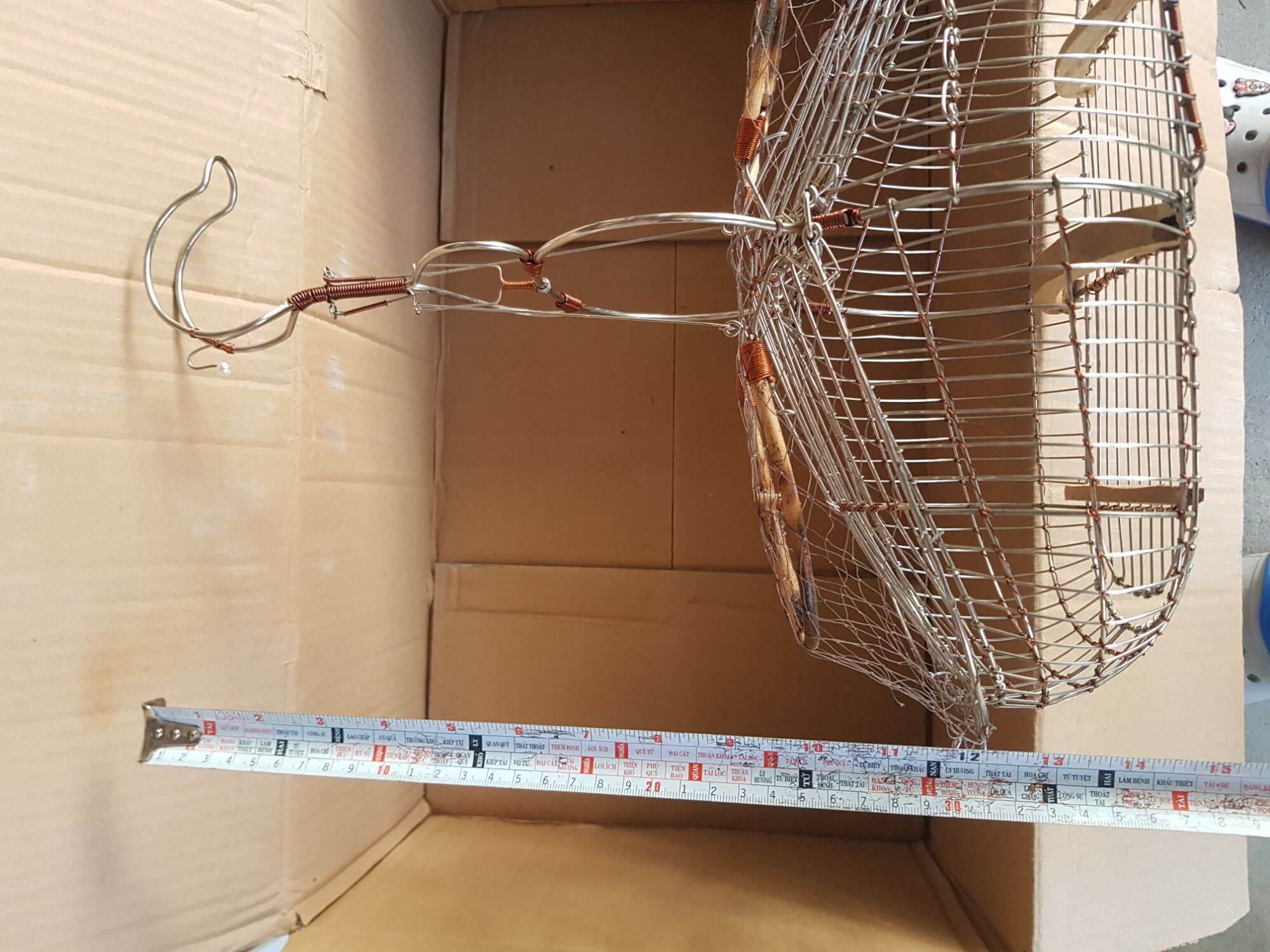 Lồng bẫy chim khuyên inox xịn
