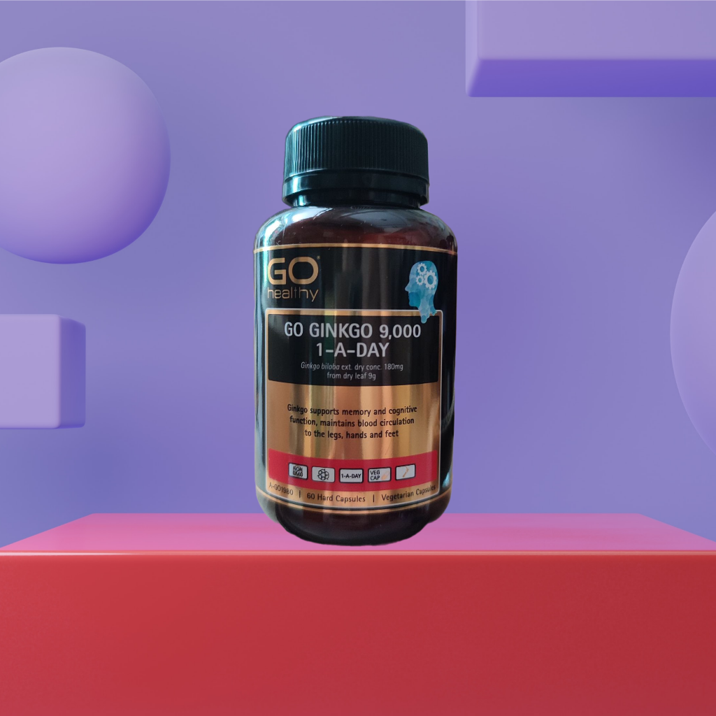 Viên Uống Bổ Não GO GINKGO 9000 Lọ 60 Viên -Bổ não Go Healthy Ginkgo 9000 hoạt huyết dưỡng não tăng cường tuần hoàn não cải thiện trí nhớ tăng khả năng tập trung