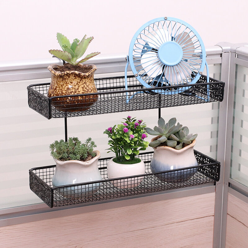 Giá treo vách ngăn đựng đồ bàn làm việc giá treo đồ giá treo đồ sắt nghệ thuật giá treo để bàn đa chức năng sáng tạo kệ hoa
