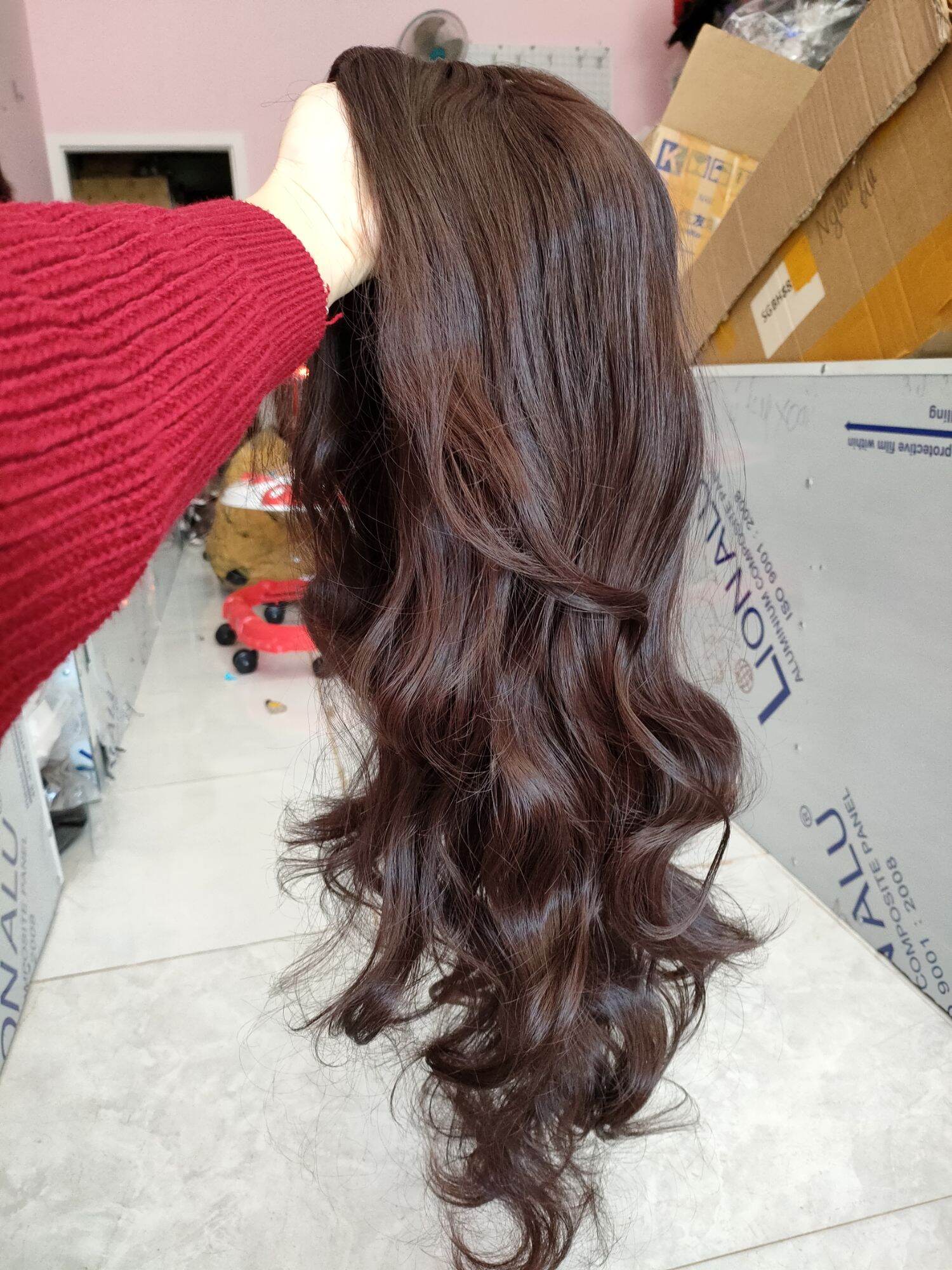 Tóc nguyên đầu 2 mái xoăn pas lơi[GIÁ SỈ]