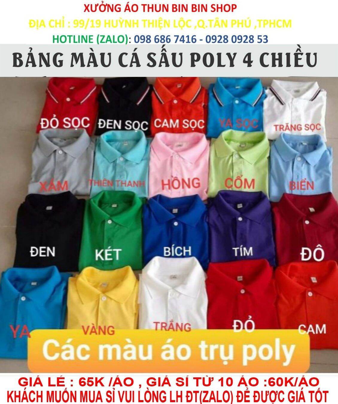 Áo poly 4 chiều thái