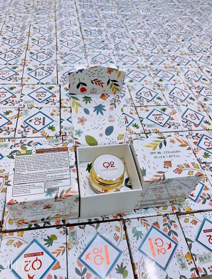 (Sale) Kem Q2 collagen vàng mẫu mới 2023