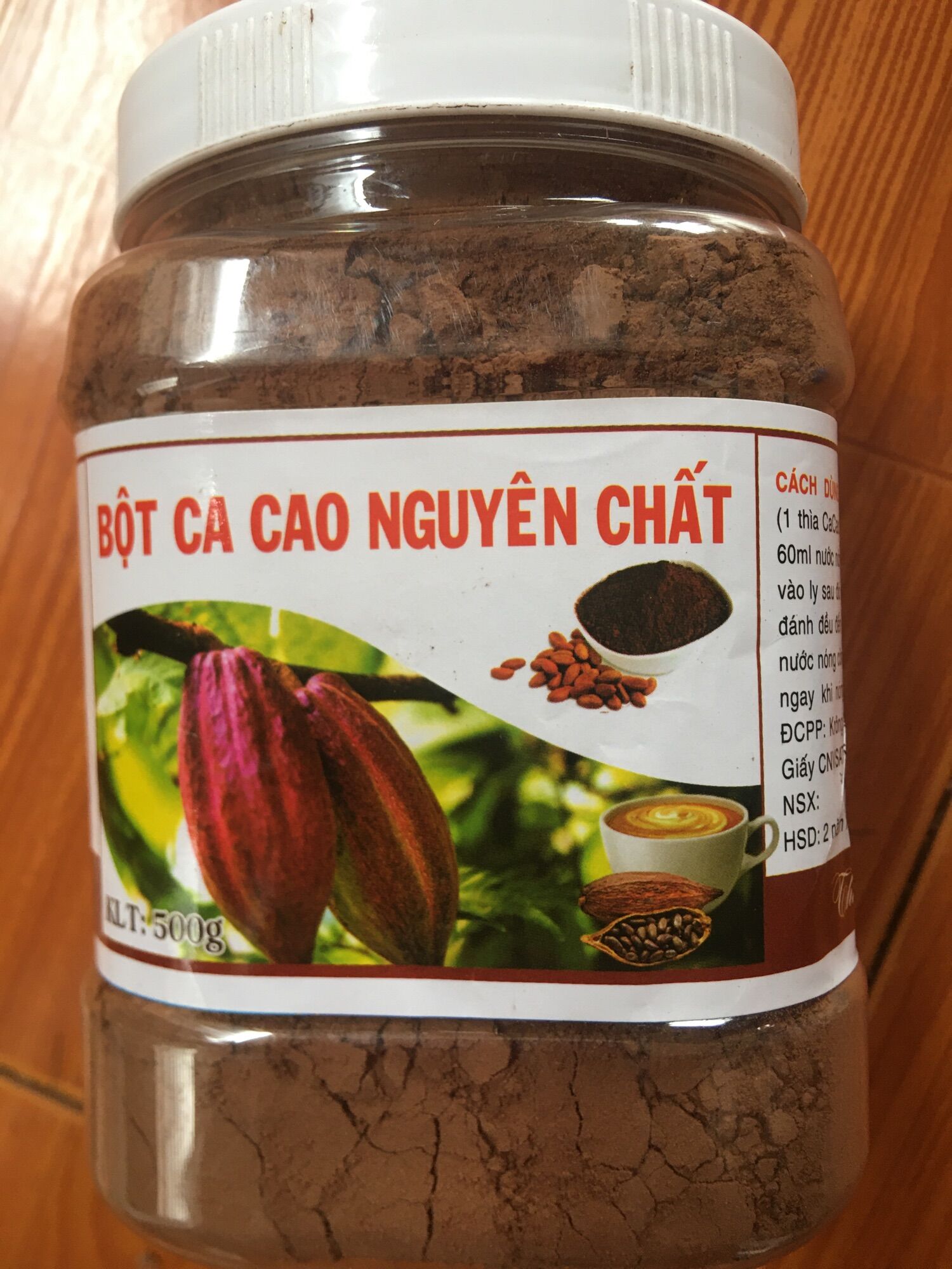 Bột ca cao nguyên chất Loai 1 hủ 500gram