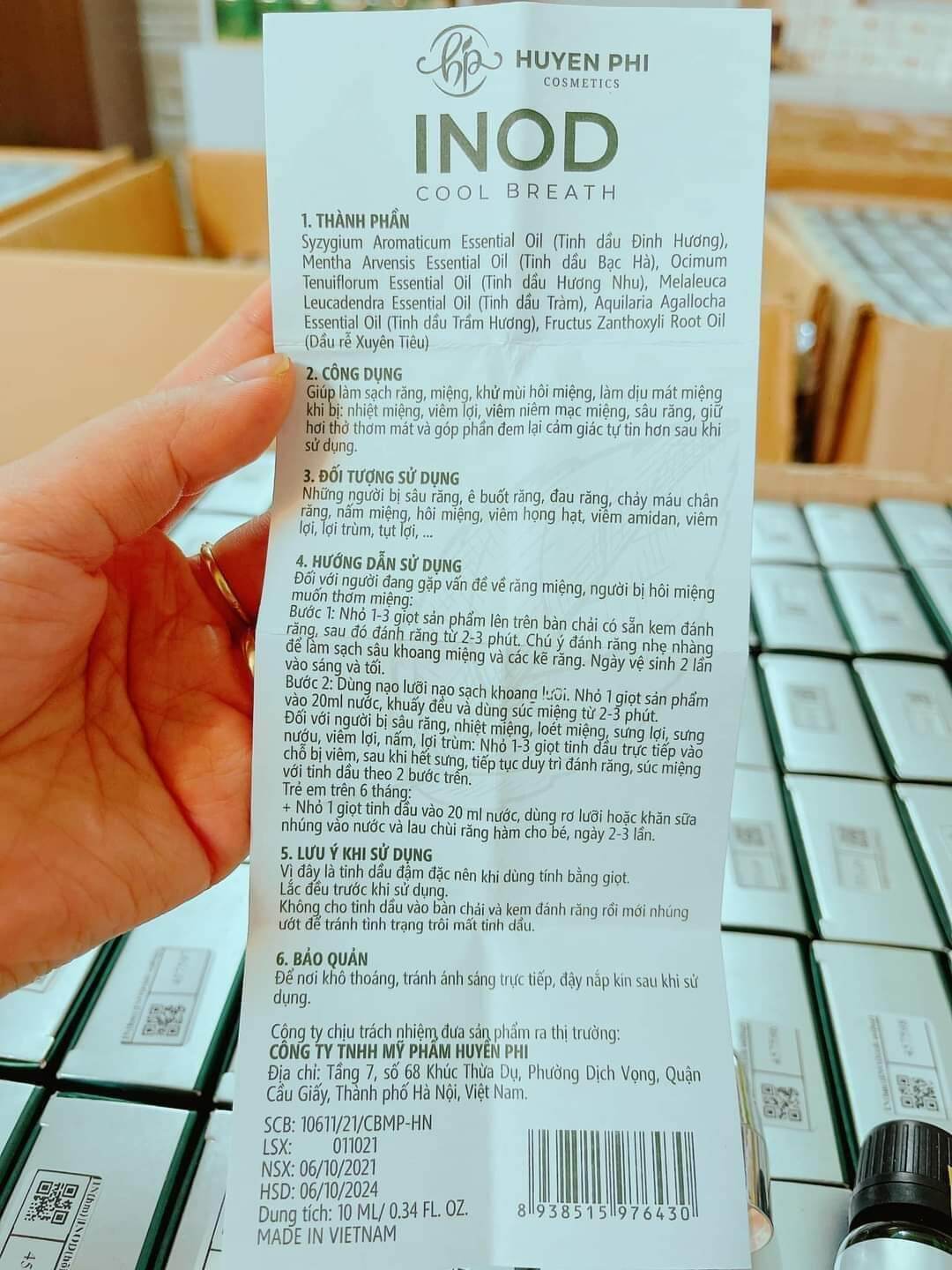 TINH DẦU RĂNG MIỆNG INOD