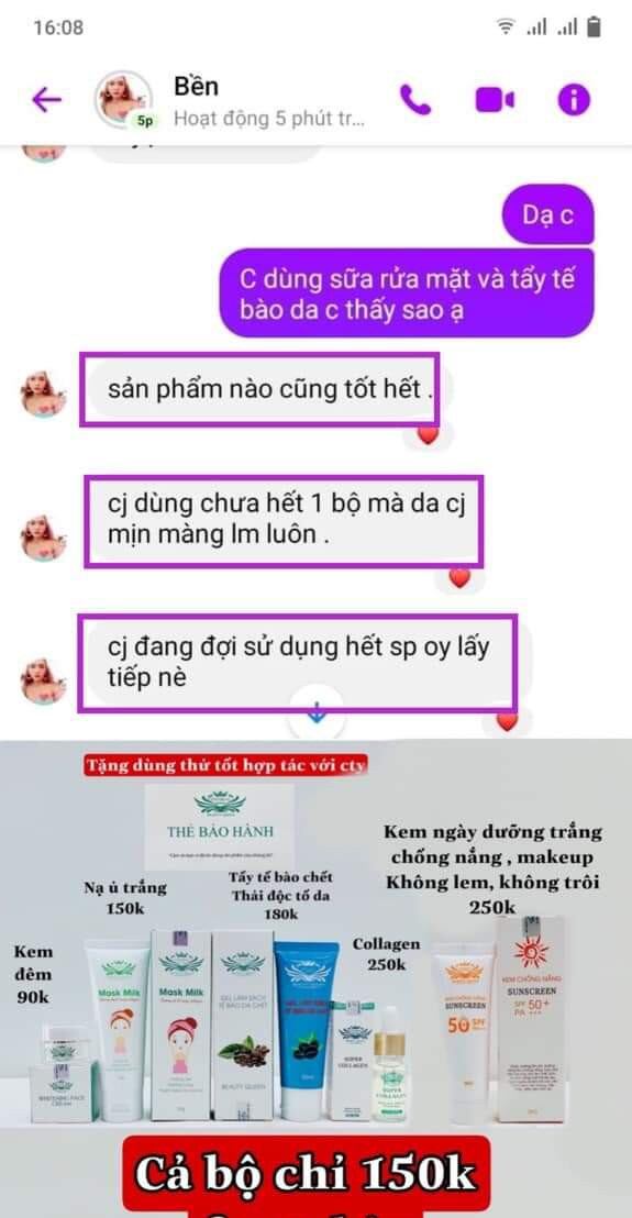 Bộ chăm sóc da ngày và đêm.