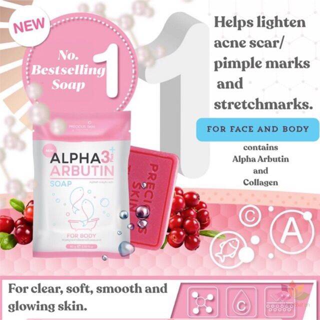 Soap 3 plus

xà phòng alpha arbutin soap 3 plus