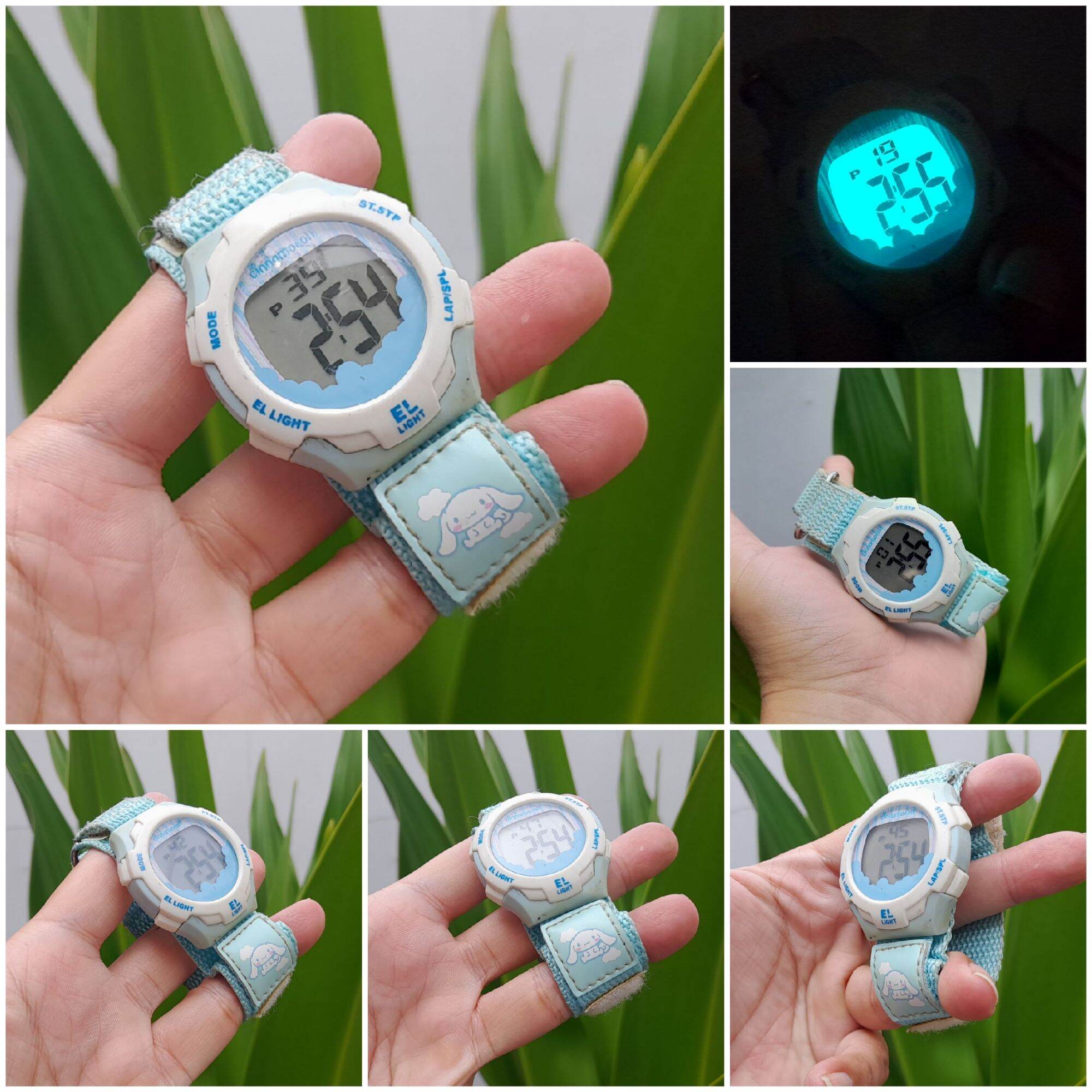 Đồng hồ điện tử kute CINAMOROLL xanh xưng xĩu