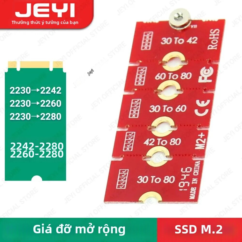 JEYI | JEYI M.2 NGFF NVME SSD Mở Rộng Giá Đỡ 2230/2242/2260/2280 Chiều Dài Mở Rộng Adapter Thẻ Tấm Cho PC Linh Kiện Làm Mát & Dụng Cụ Giá 64,000 Đồng*Miễn phí vận chuyển